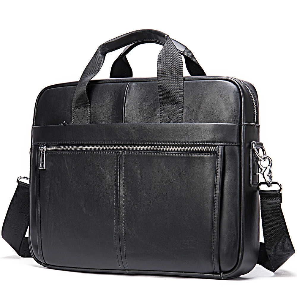 WESTAL Men's Briefcase Men's Bag Genuine Leather Laptop Bag