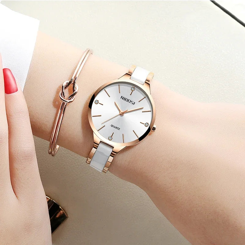 Women Wrist Watch Ceramic Bracelet Watches  Relogio Feminino Montre Femme