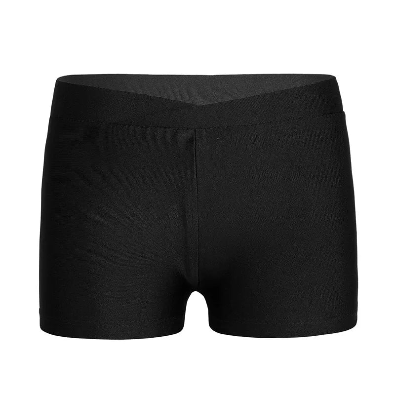 V-Front Waistband Shorts Bottoms for Ballerina Gymnastic Shorts