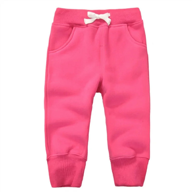 Winter Warm Velvet Sweatpants for 1-5 Yeas Babies Boys Girls Casual Sport Pants