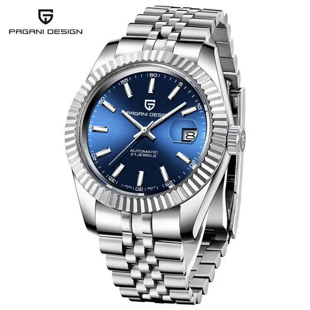 Stainless Steel Strap Mens Watch Mechanical Waterproof Wristwatches