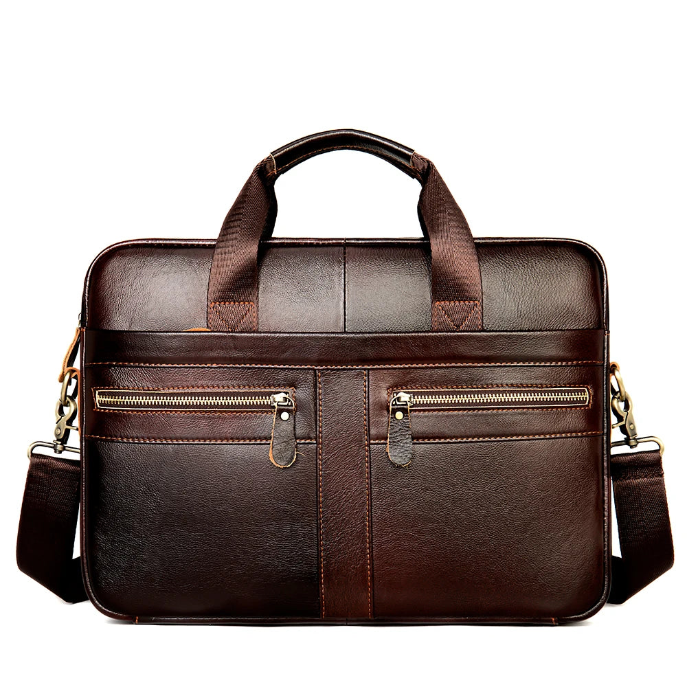 WESTAL Leather Bag Men Laptop Bag Men's Bags Genuine Leather Computer Briefcase