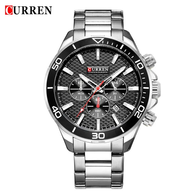 Men's Watch Waterproof Steel Strap Business Watches Men Wrist Montre Homme