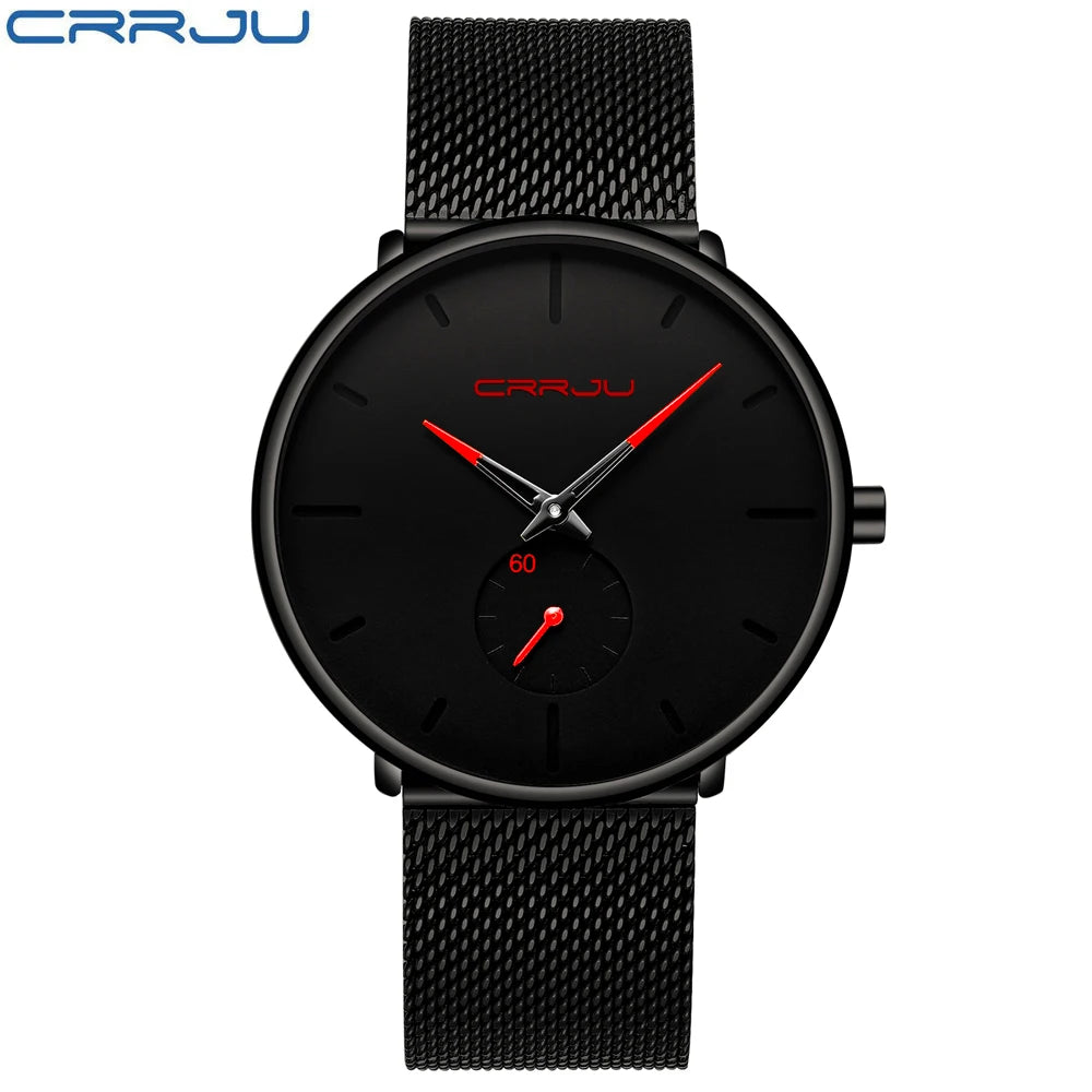 Quartz Casual Sports Wristwatch Waterproof Mesh Band Men Watches Clock