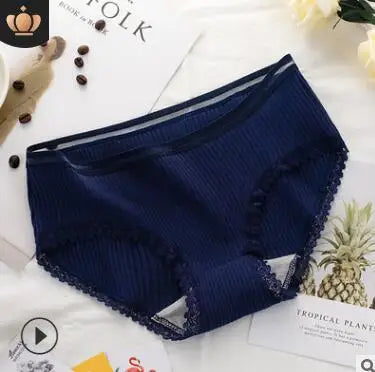 Women Soft Briefs Sexy Lingerie Women's Panties Underwear Cotton Sexy Mid Waist