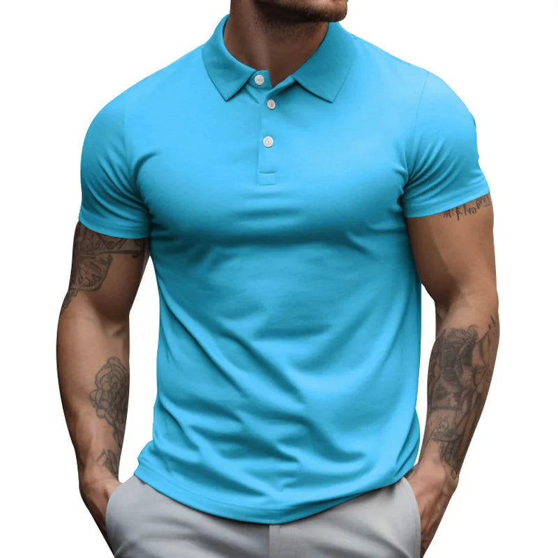 Polo Shirt Men's Short Sleeved New Trend T-Shirt Men's Summer Thin Style Trendy