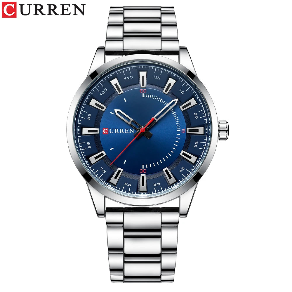 Waterproof Quartz Steel Band Clock Men's Watch