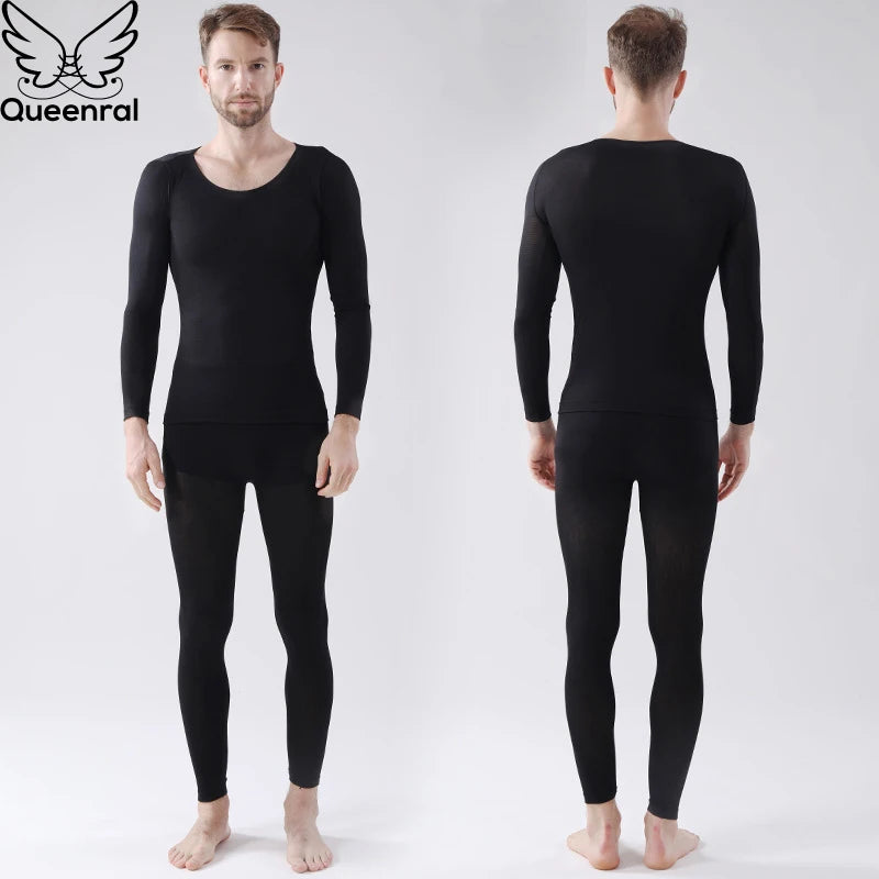 Queenral Long Johns Thermal Underwear Thermo Suit Ultra-Thin Winter Clothes