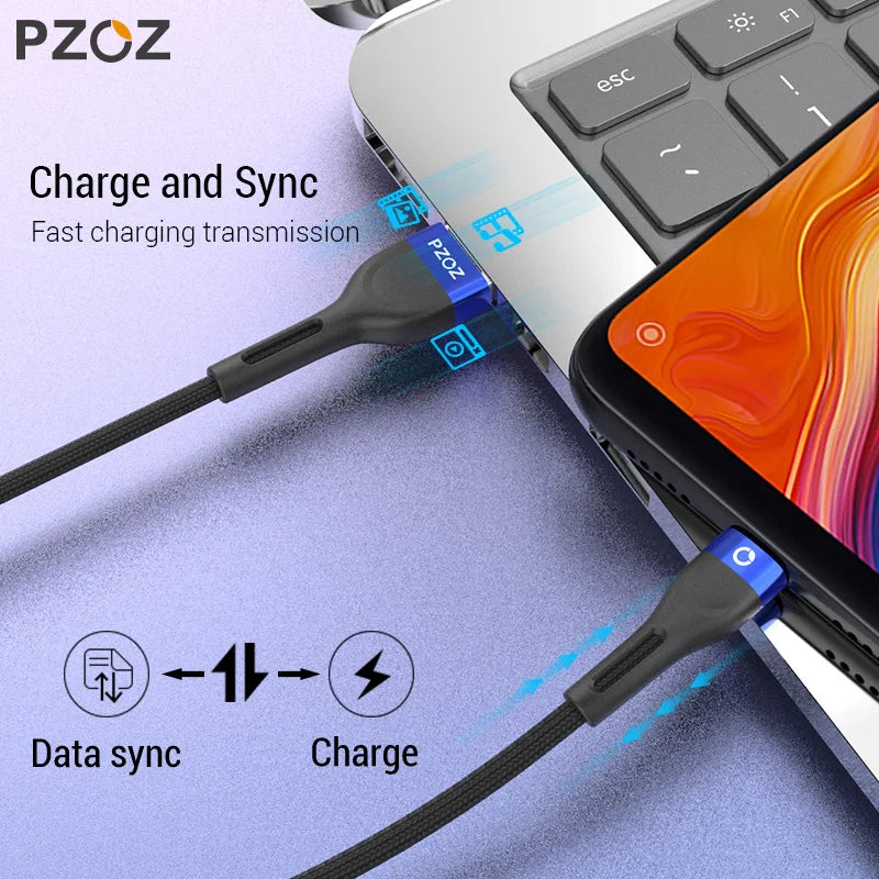 PZOZ Micro USB Cable Fast Charging Data Cord for Sumsung S7 Xiaomi Redmi Note