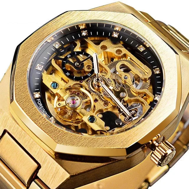 Waterproof Skeleton Mechanical Watch