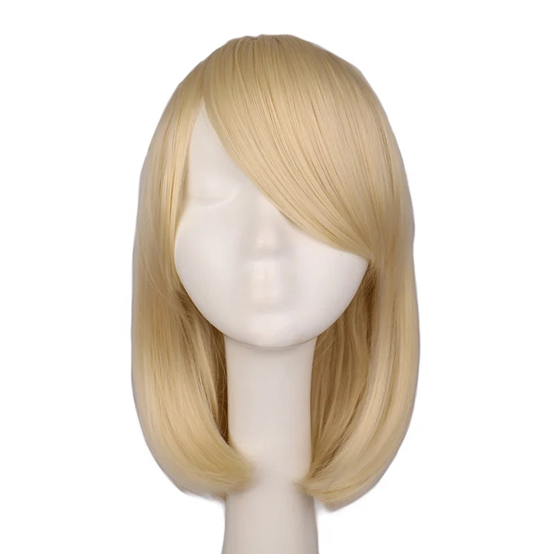 Women Girls Bob Straight 40 Cm Synthetic Hair Wigs