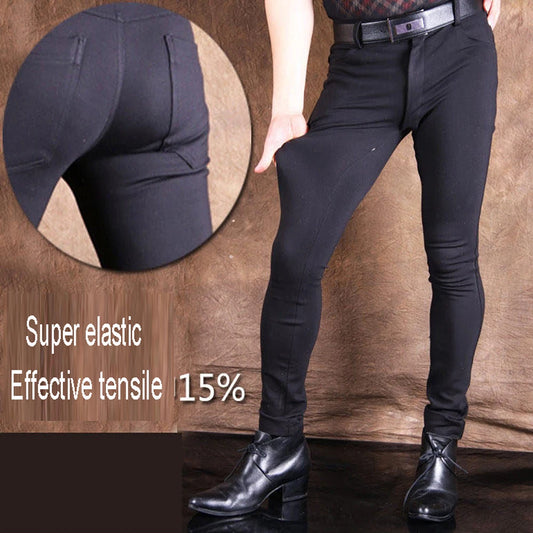 Men's Wear Tight-Fitting Pants Low Waist Stretch