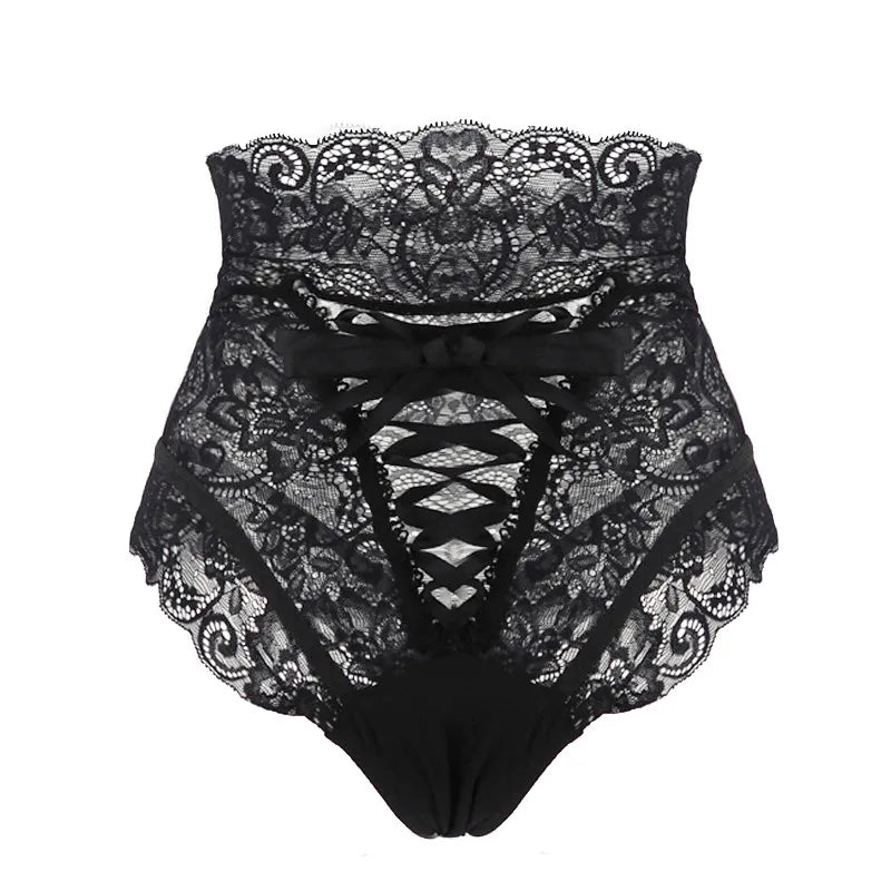 Sexy Panties Women High Waist Lace Thongs and G Strings Underwear