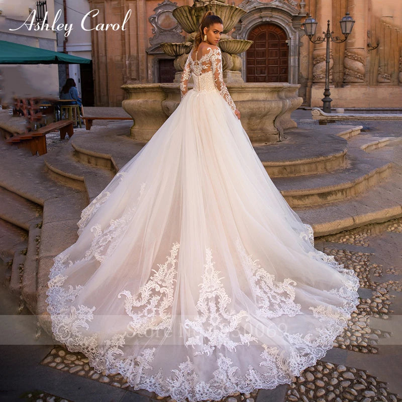 Sexy Mermaid Wedding Dress Sweetheart Long Sleeve Detachable Train