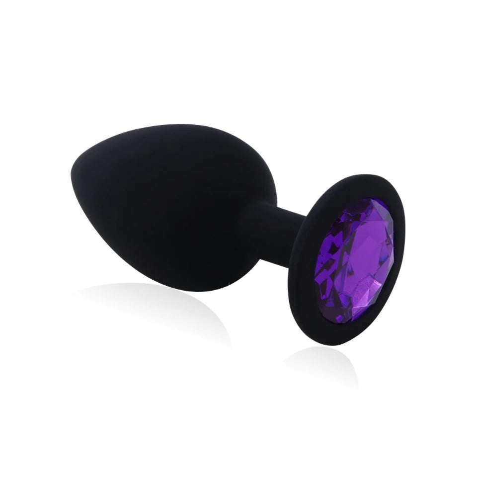 Sex Shop Purple Crystal Jewelry Butt Plug