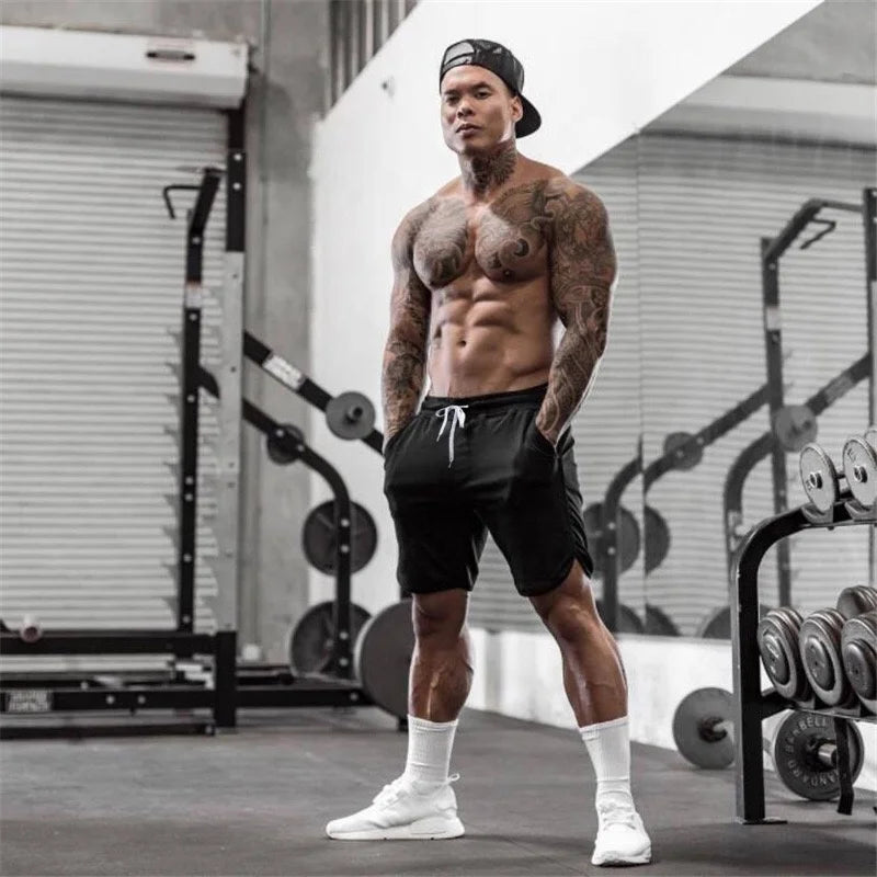 Mesh Polyester Casual Workout Clothing Men Jogging GYM Shorts