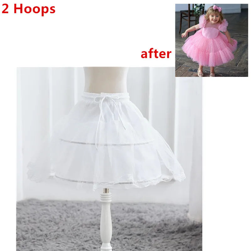 White Tulle Skirt Baby Girls Tutu Skirts Petticoats Kids Underskirt