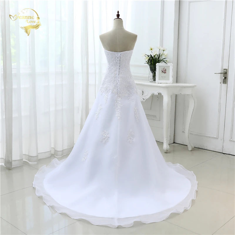 Wedding Dresses Beading Vestidos De Novia Plus Size Beach Bridal Gowns