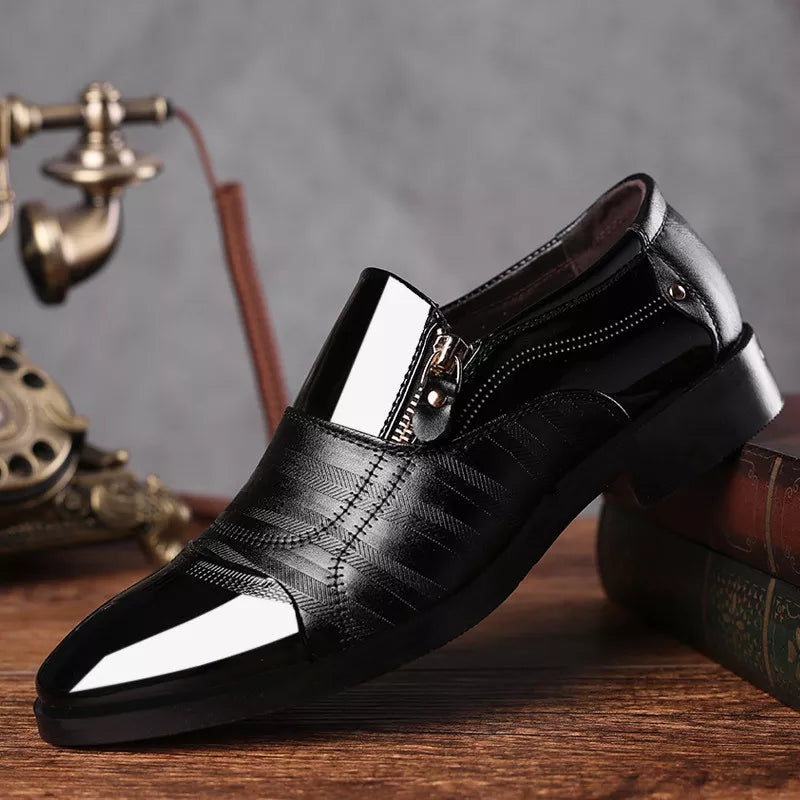 New Classic Leather Men'S Suits Shoes Fashion Slip on Dress Shoes Men Oxfords