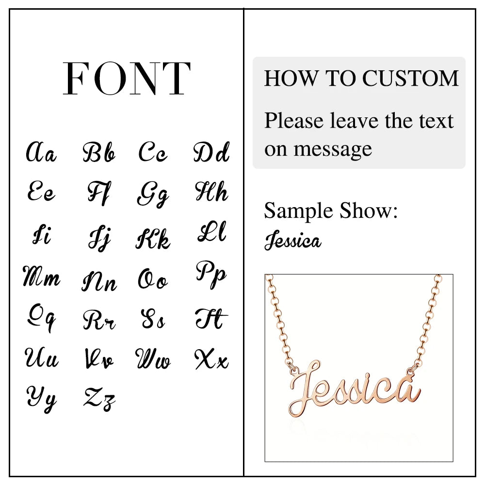 Sterling Silver Personalized Nameplate Letter Necklace Custom Name Pendants