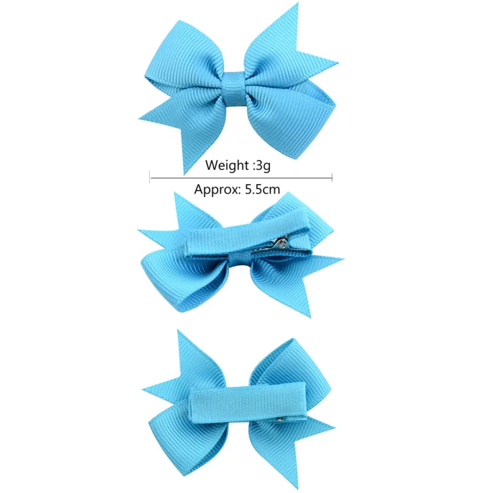 1 Pcs Tiny 2" Pinwheel Hair Bows Alligator Clips Hair Pin