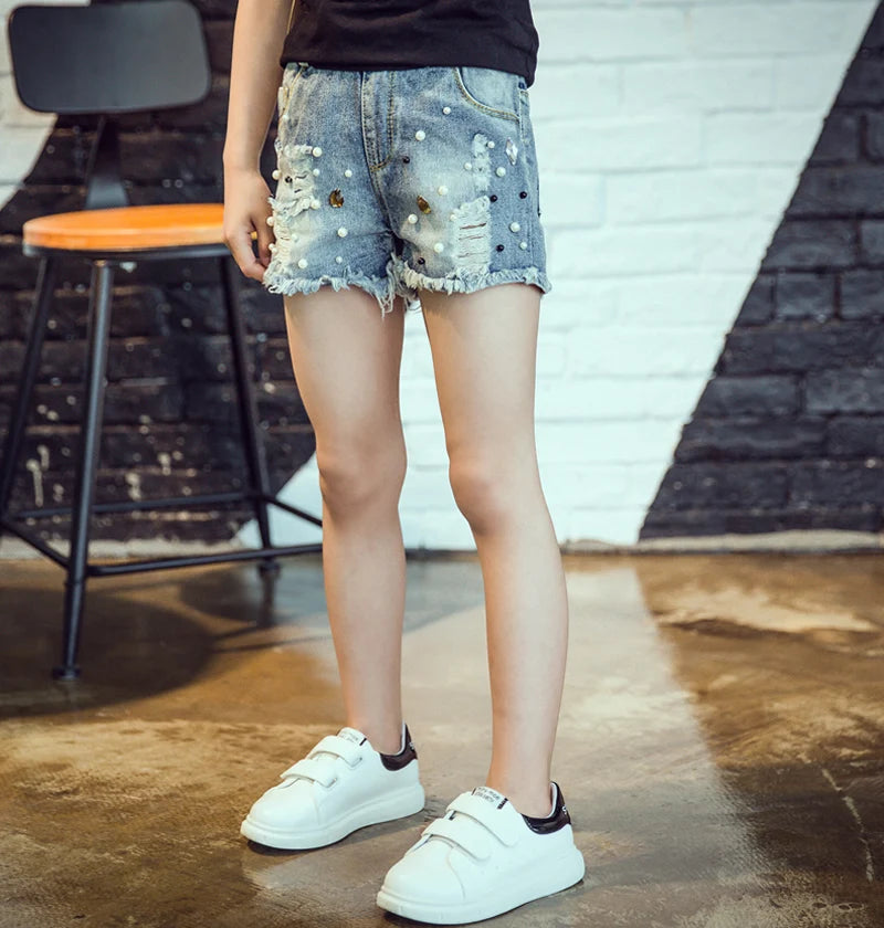 Spring and Summer New Girls Denim Shorts hot Pants