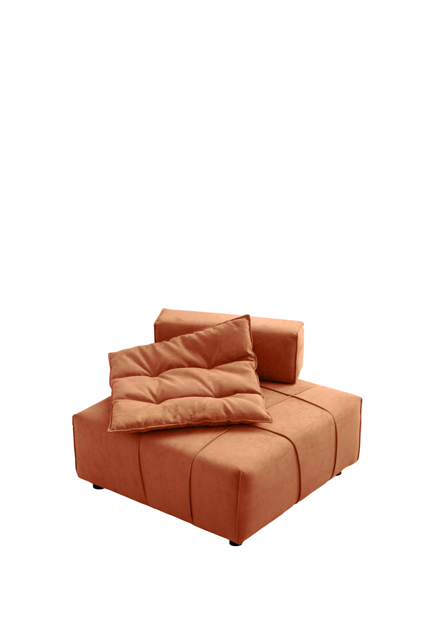 Modular Sectional Single Sofa,Armless Chair With Removable Back Cushion