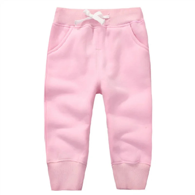 Winter Warm Velvet Sweatpants for 1-5 Yeas Babies Boys Girls Casual Sport Pants