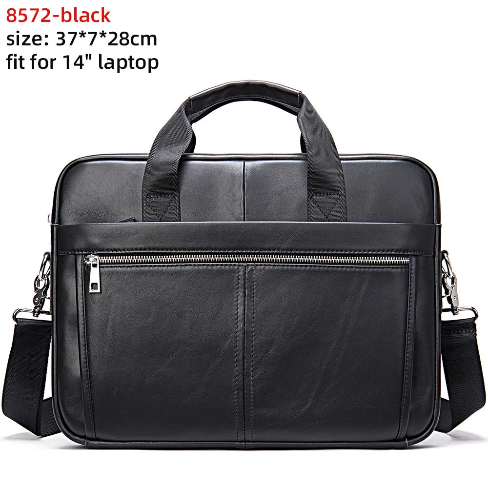 WESTAL Men's Briefcases Bag Men Leather Laptop Bag