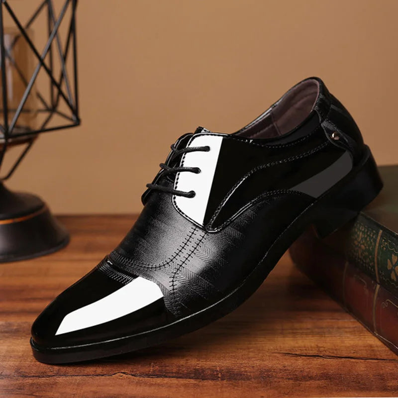 New Classic Leather Men'S Suits Shoes Fashion Slip on Dress Shoes Men Oxfords