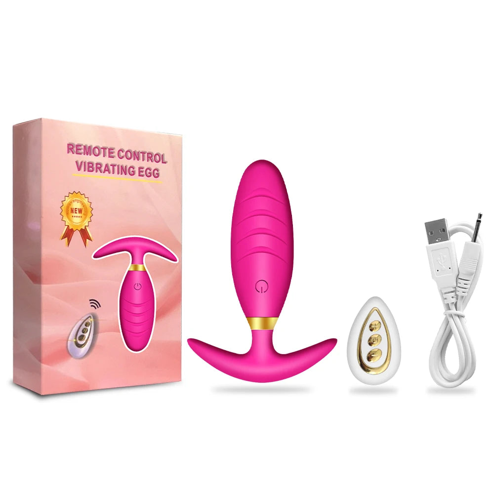 Wearable Silicone Anal Butt Plug Vibrator With Wireless Remote Control