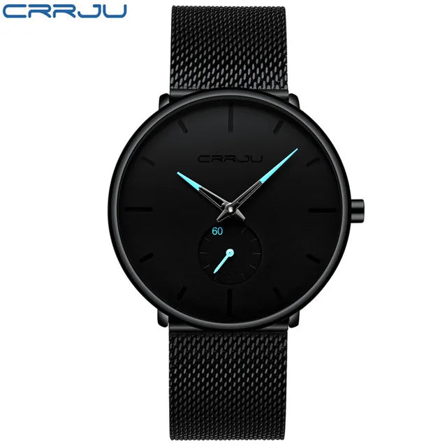 Quartz Casual Sports Wristwatch Waterproof Mesh Band Men Watches Clock