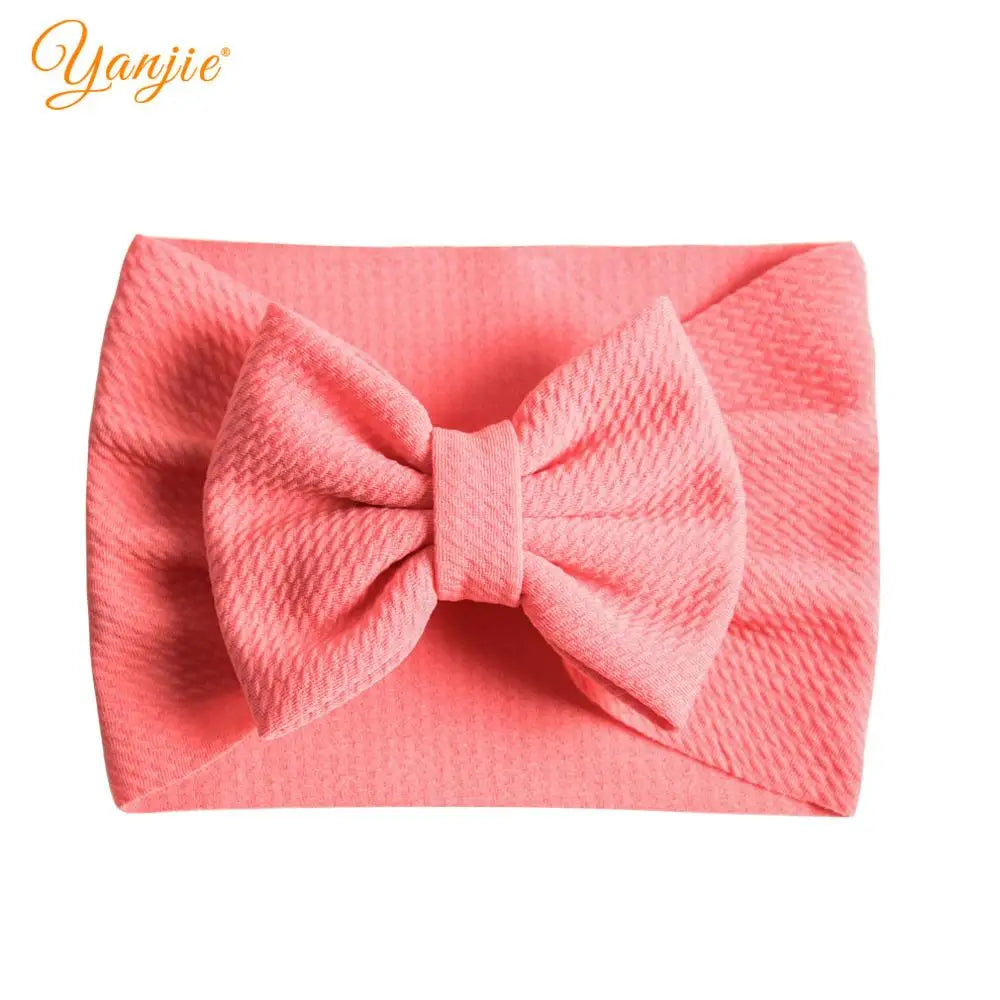 New Turban Fashion 5'' Hair Bows Headband for Kids Headwrap