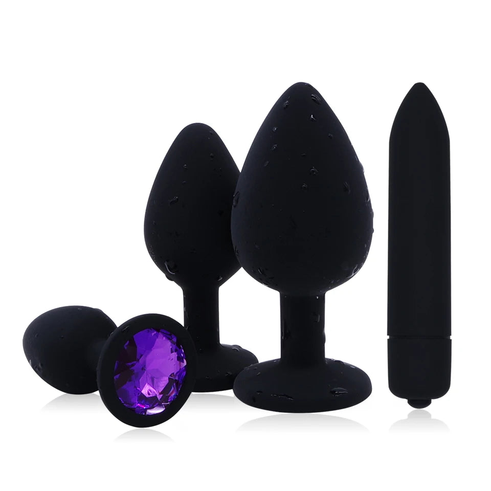 Sex Shop Purple Crystal Jewelry Butt Plug