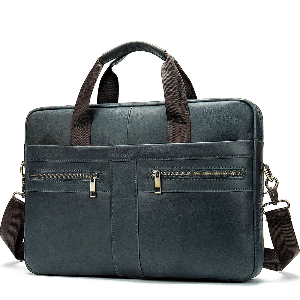 WESTAL Men's Briefcase Men's Bag Genuine Leather Laptop Bag