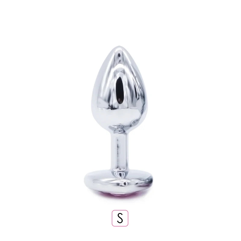 Vagina Balls Anal Beads Crystal Jewelry Heart Stainless Steel Butt Plug