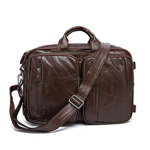 WESTAL Men's Leather Briefcase Bag for Document Laptop Bags Briefcase Totes