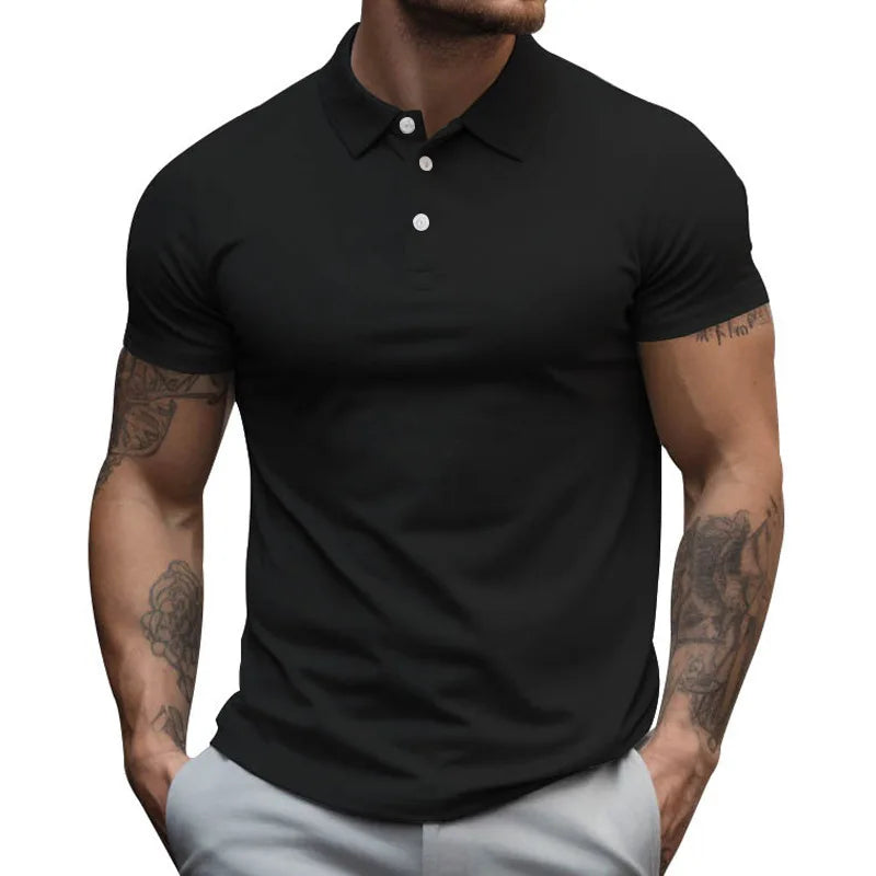 Polo Shirt Men's Short Sleeved New Trend T-Shirt Men's Summer Thin Style Trendy