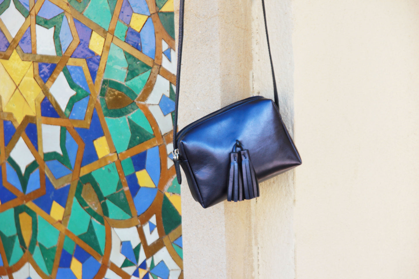 Small Leather Bag - Rikiki by MJ -Handmade -Made in Morocco