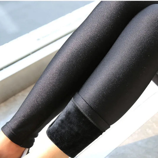 Teen Girls Thicker Skinny Leggings School Children's Neon Luster Pants