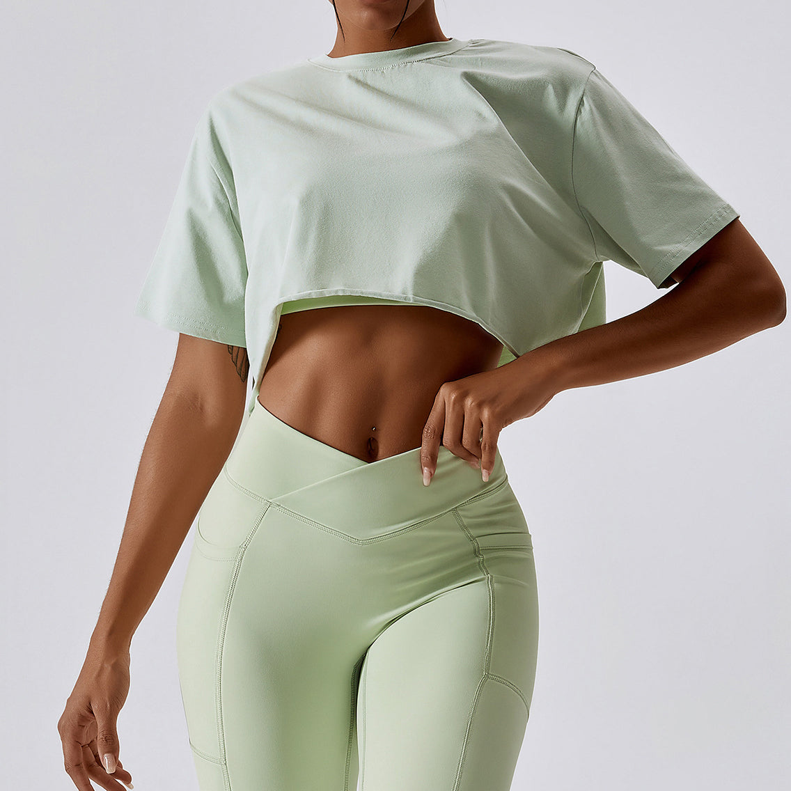 Oversize Leisure Pull Over Running Crop Tops Women