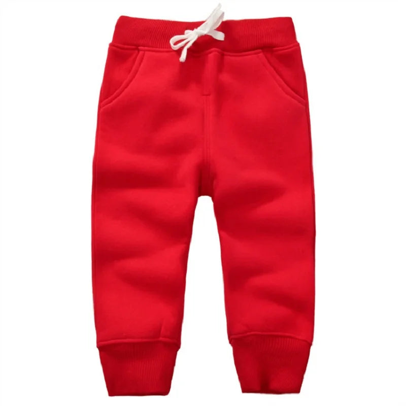 Winter Warm Velvet Sweatpants for 1-5 Yeas Babies Boys Girls Casual Sport Pants