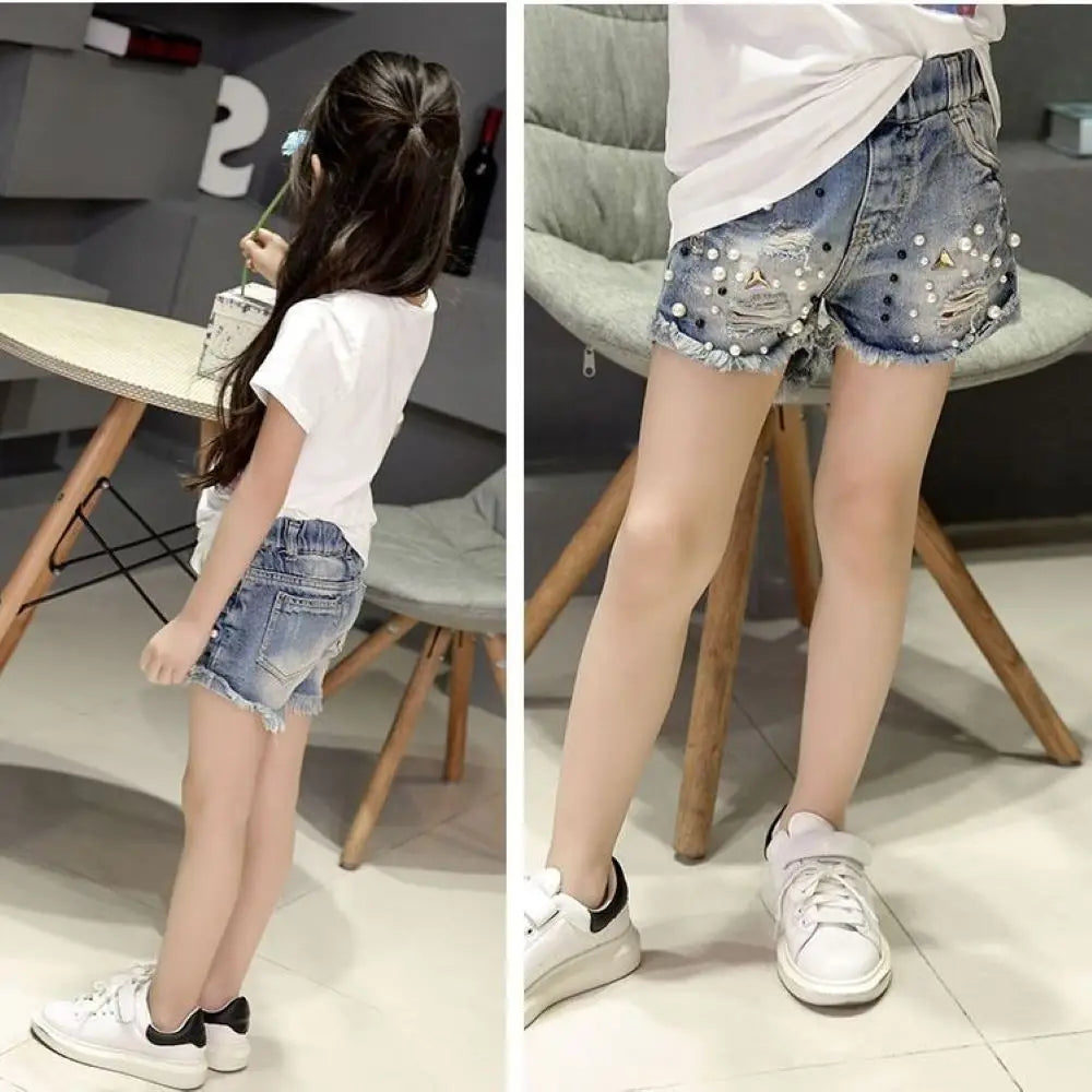 Spring and Summer New Girls Denim Shorts hot Pants