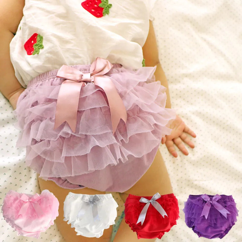 Summer Baby Bloomers Princess Bow Girls Short Pants