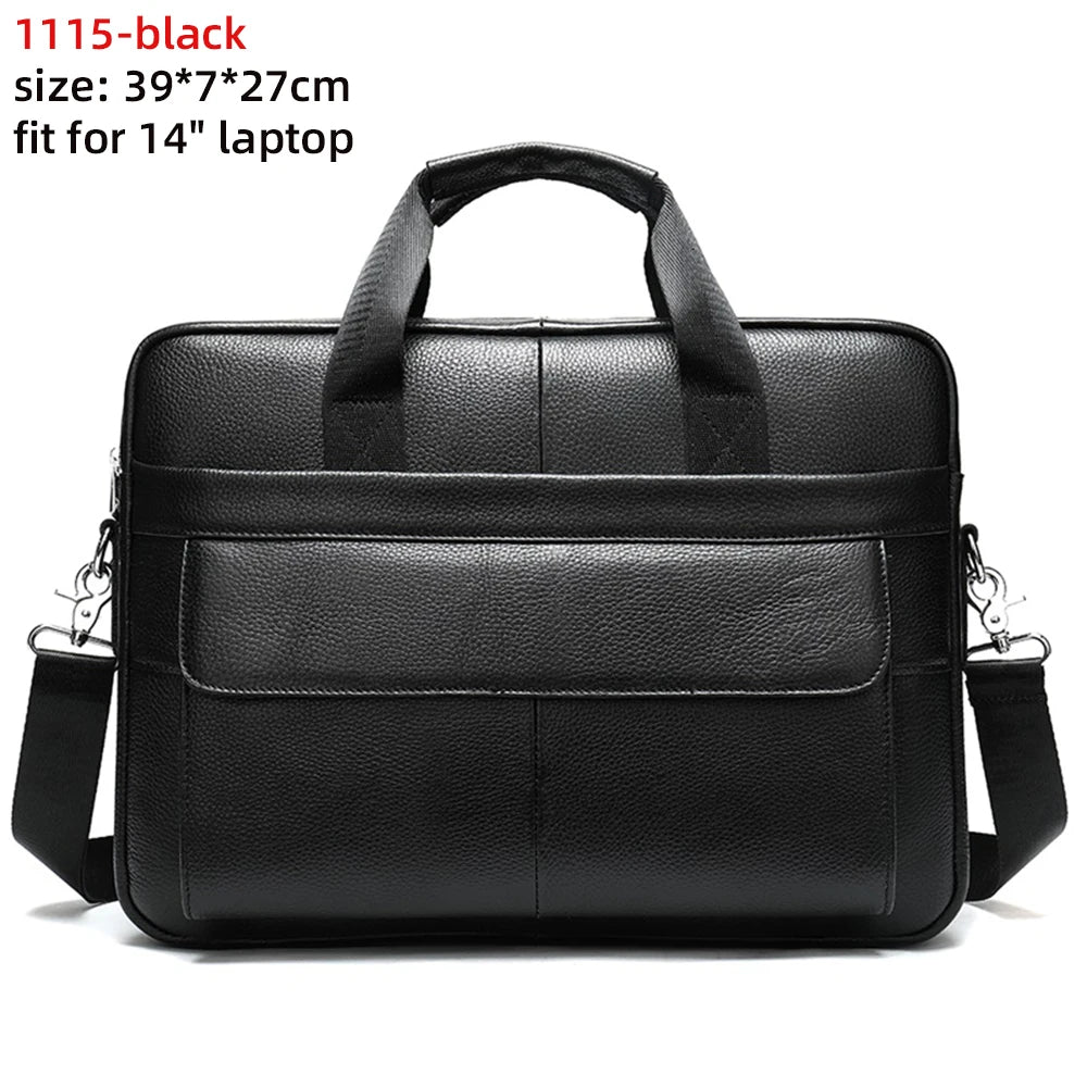 WESTAL Men's Briefcases Bag Men Leather Laptop Bag