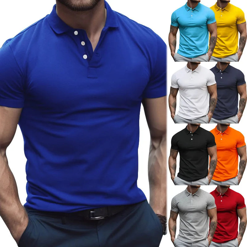 Polo Shirt Men's Short Sleeved New Trend T-Shirt Men's Summer Thin Style Trendy