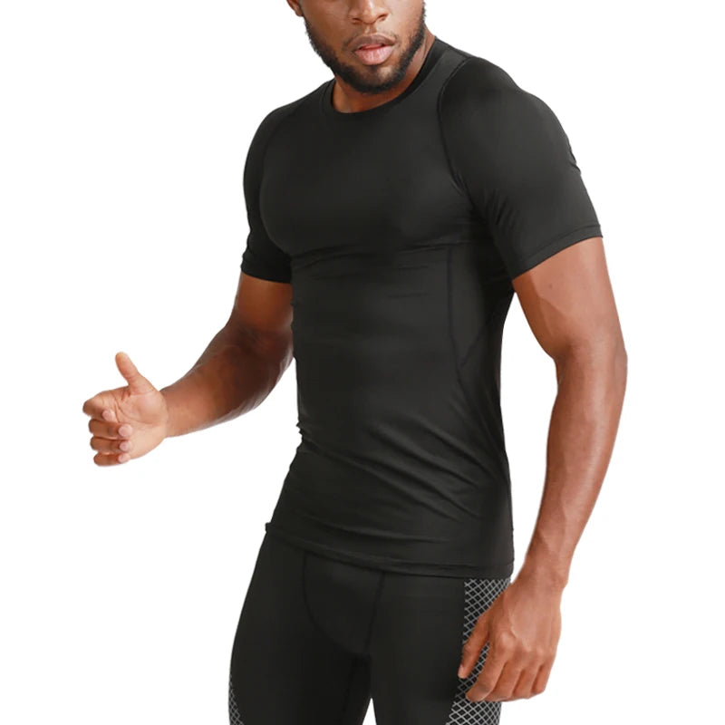 Short Sleeve Men's Athletic Running Compression Training T Shirts Tops