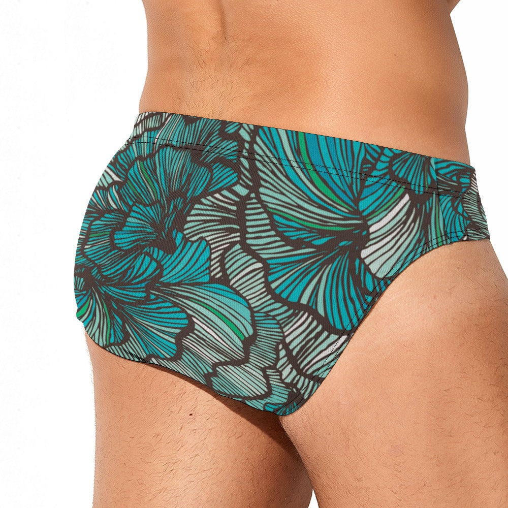 Sea Petals Men's Swimming Briefs