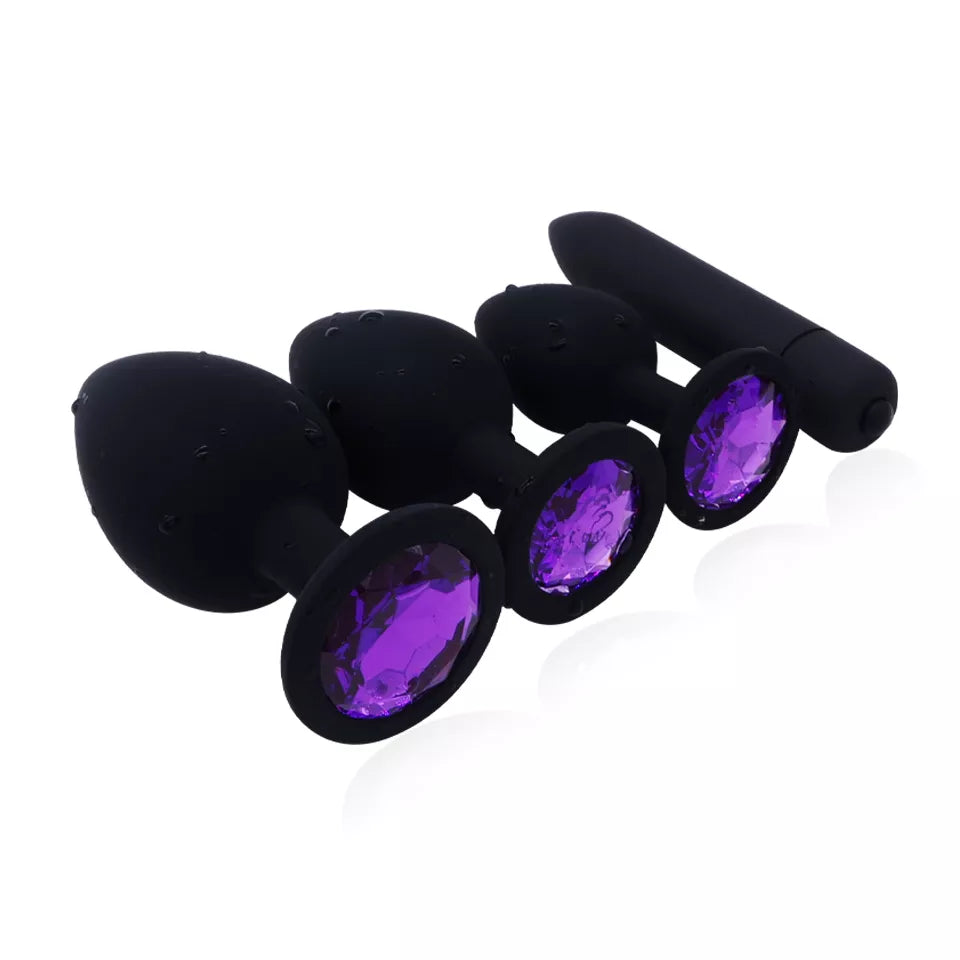 Sex Shop Purple Crystal Jewelry Butt Plug