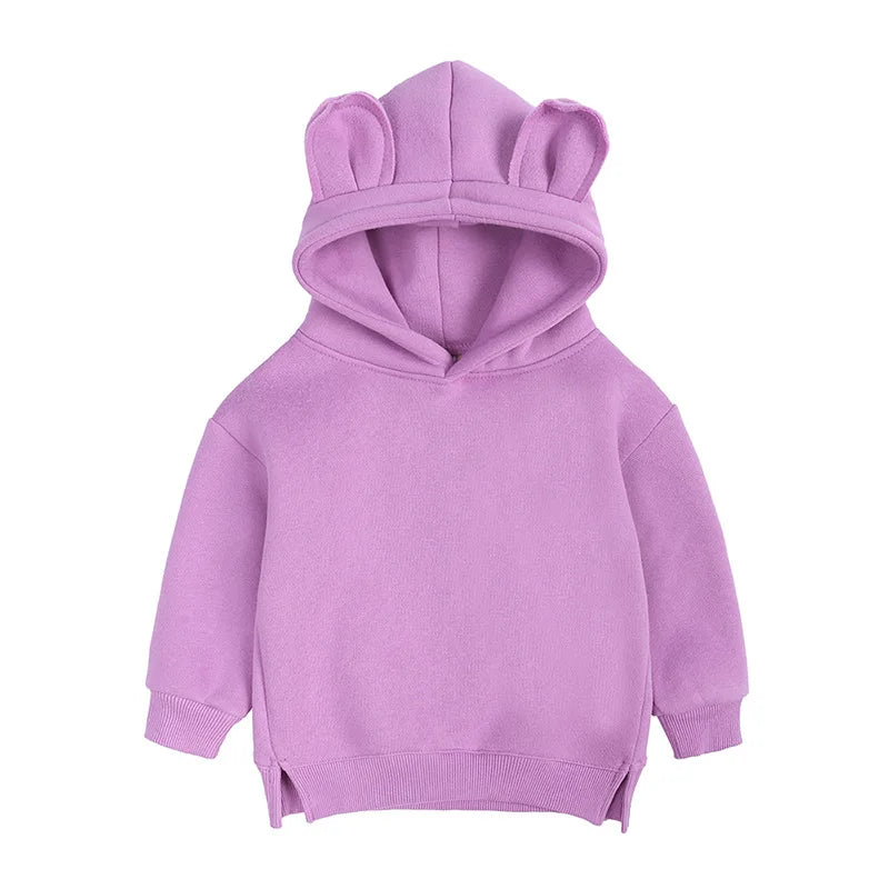 Toddler Baby Kids Boy Girl Hooded Cartoon Ear Hoodie Sweatshirt